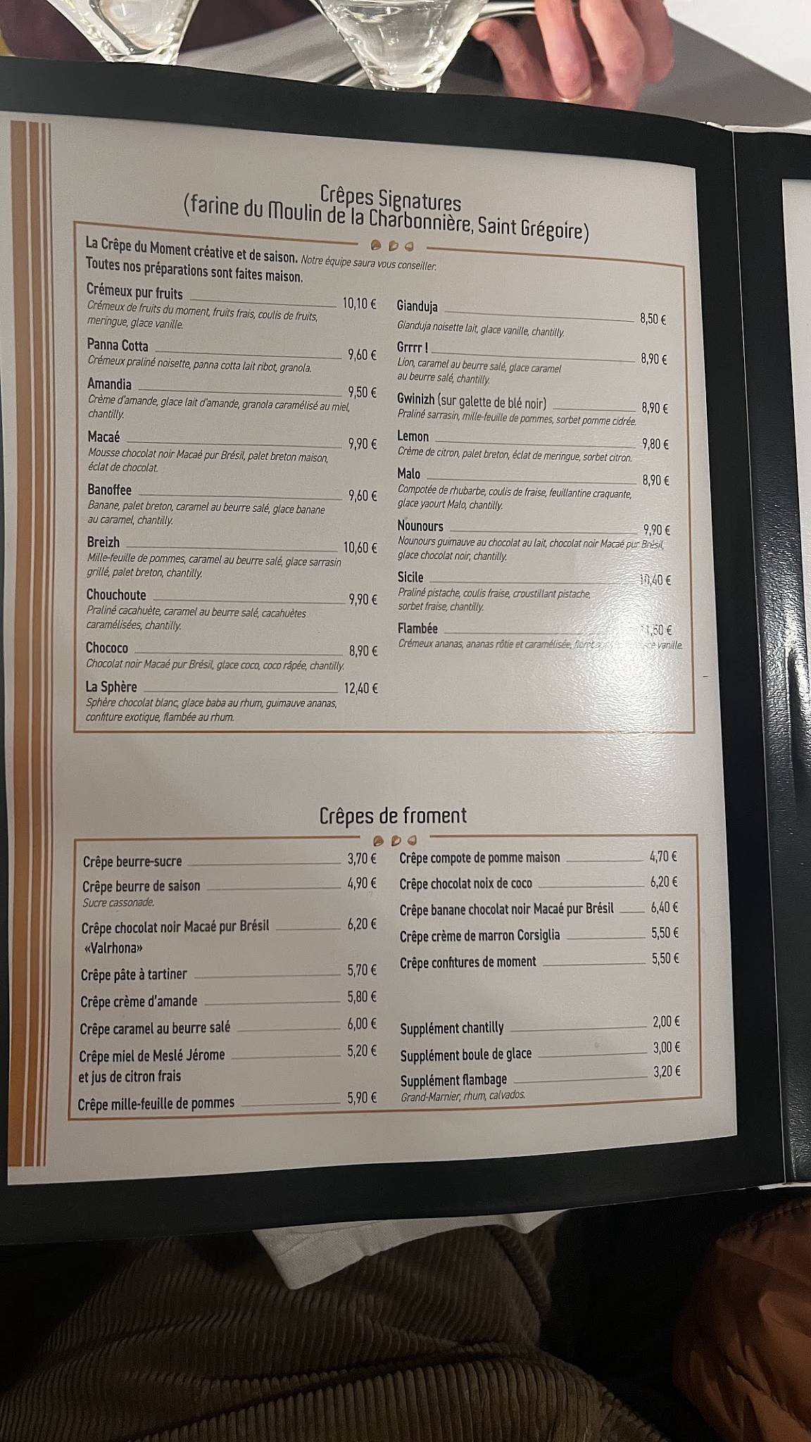 Menu de Sarrasin