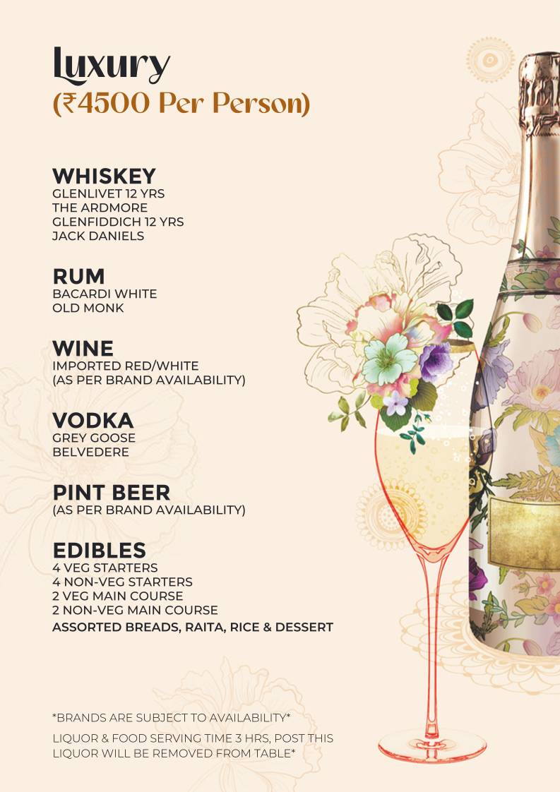 Saucy Cocktail Garden – Restaurant in Rajouri Garden Party Place in Rajouri Garden Bar in Rajouri Garden menu