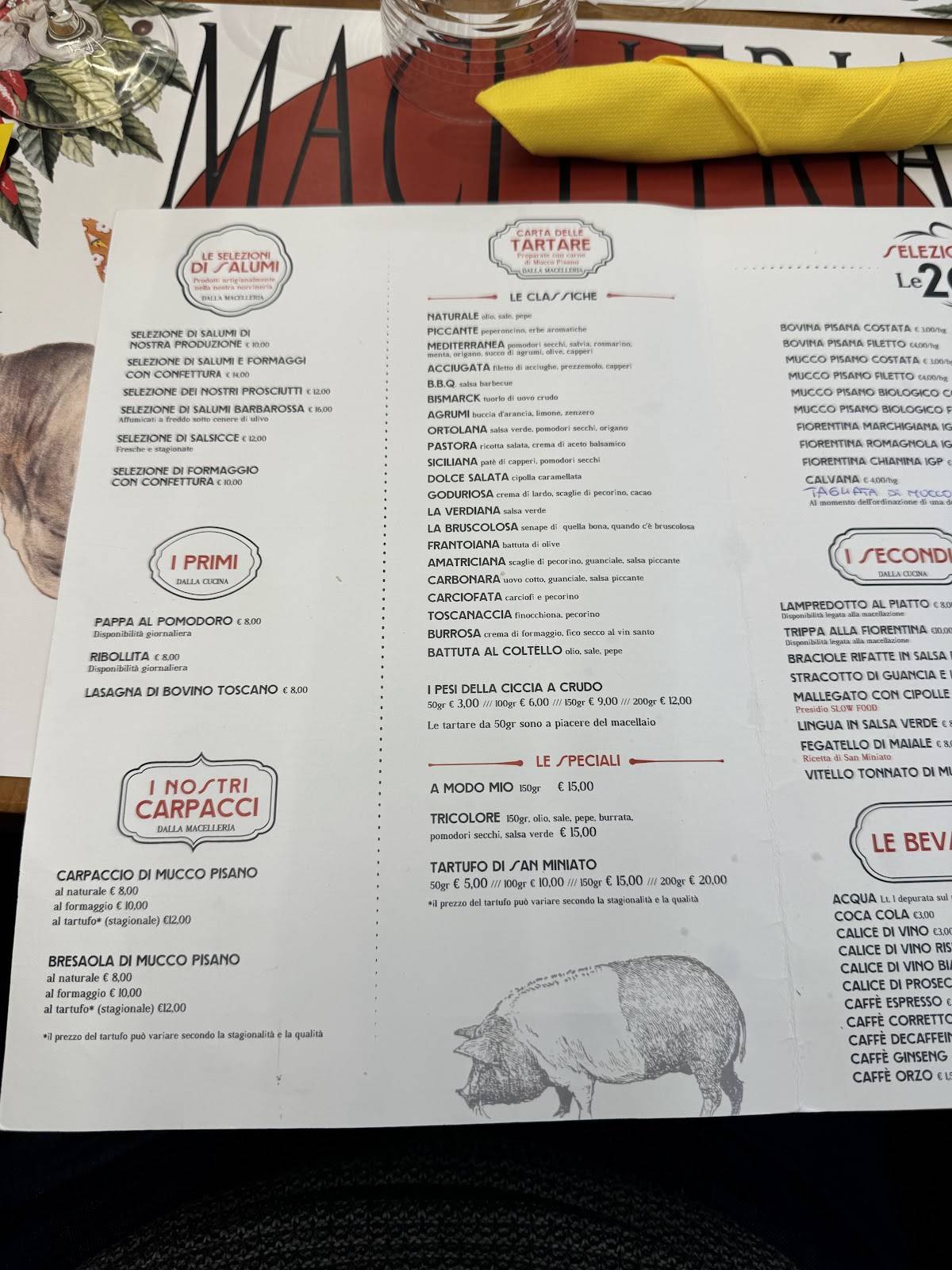 Menu di Scalco Enomacelleria 