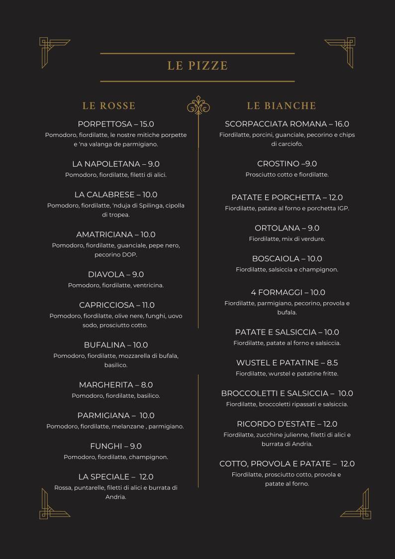 Menu di Scorpacciata Romana 