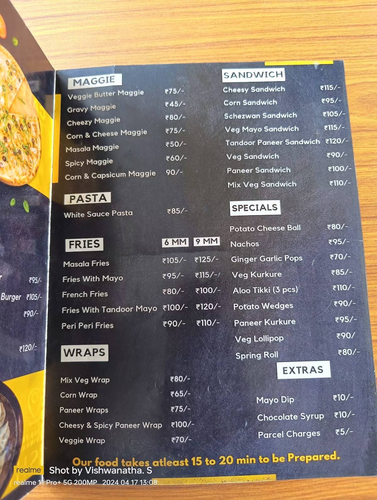 Seleno cafe menu