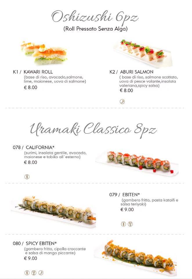 Menu di Sen Sushi 