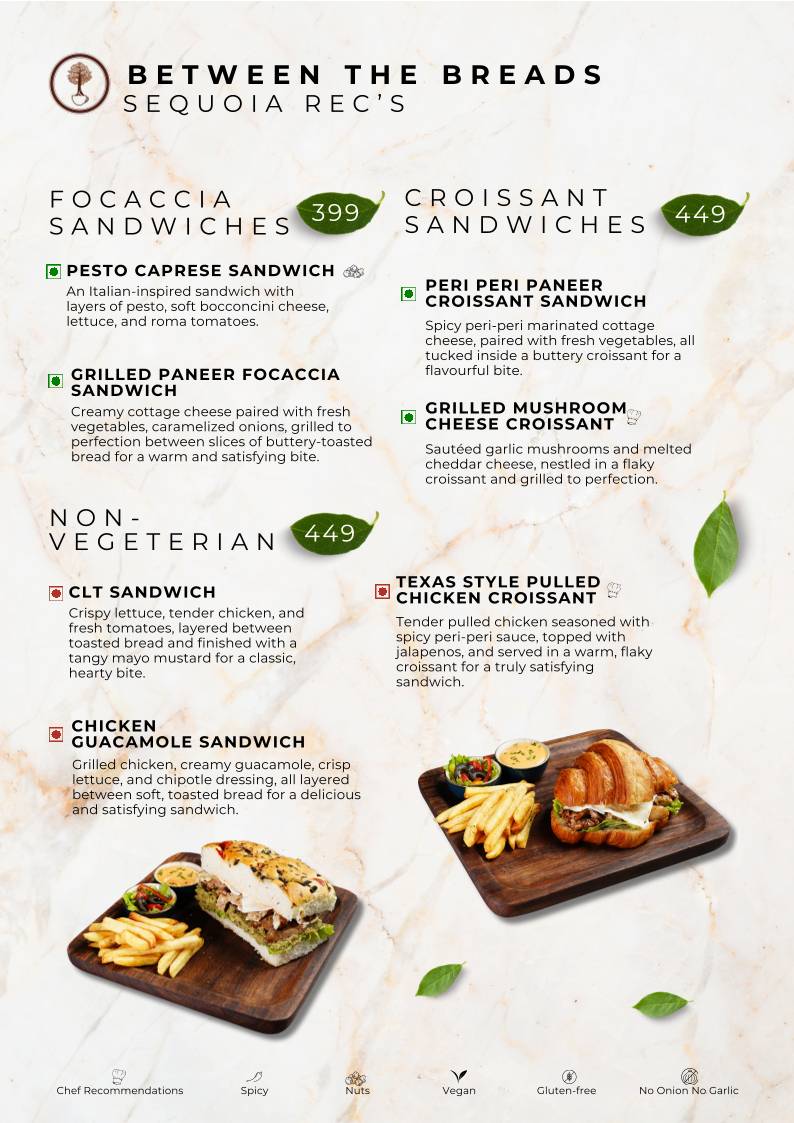 Sequoia Café menu