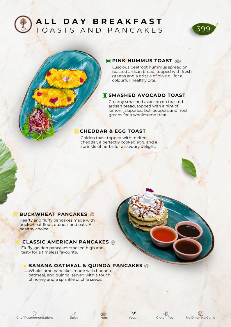 Sequoia Café menu