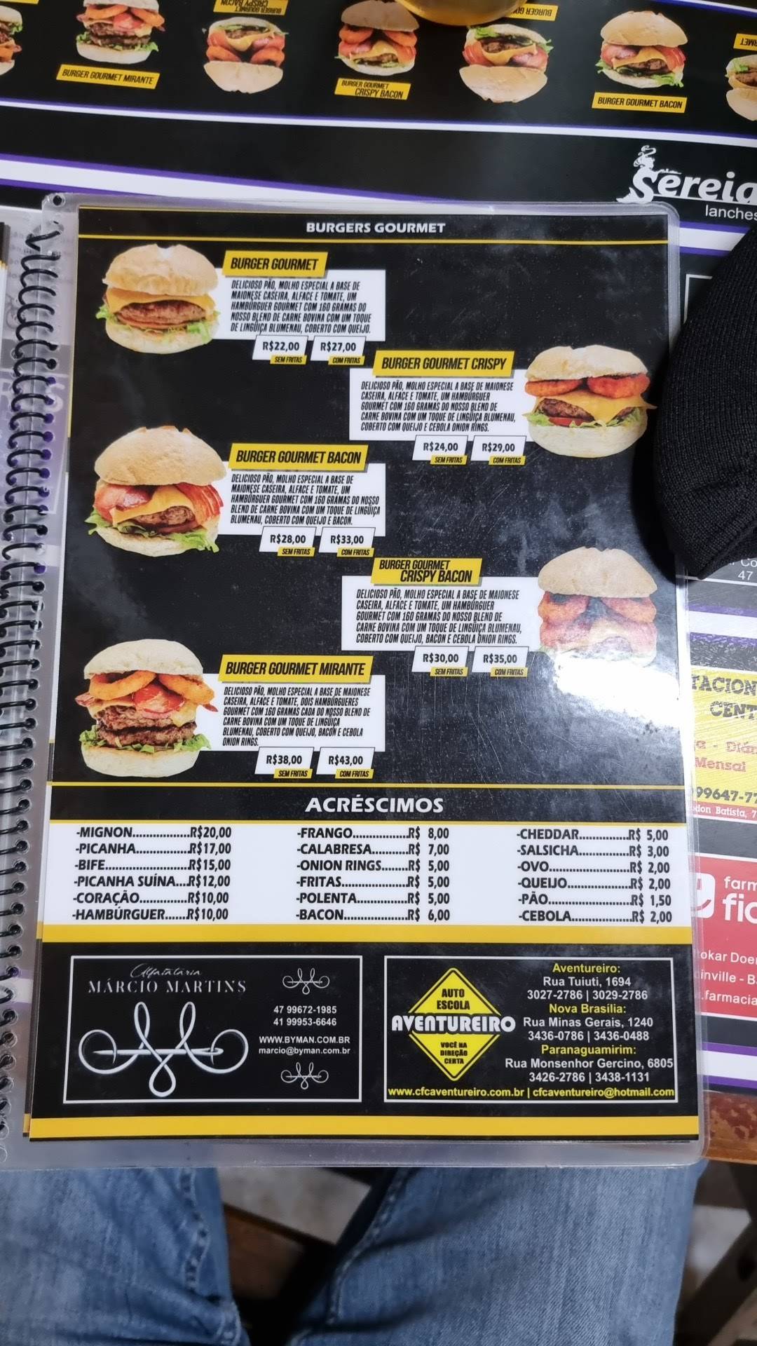 Sereia Lanches cardápio