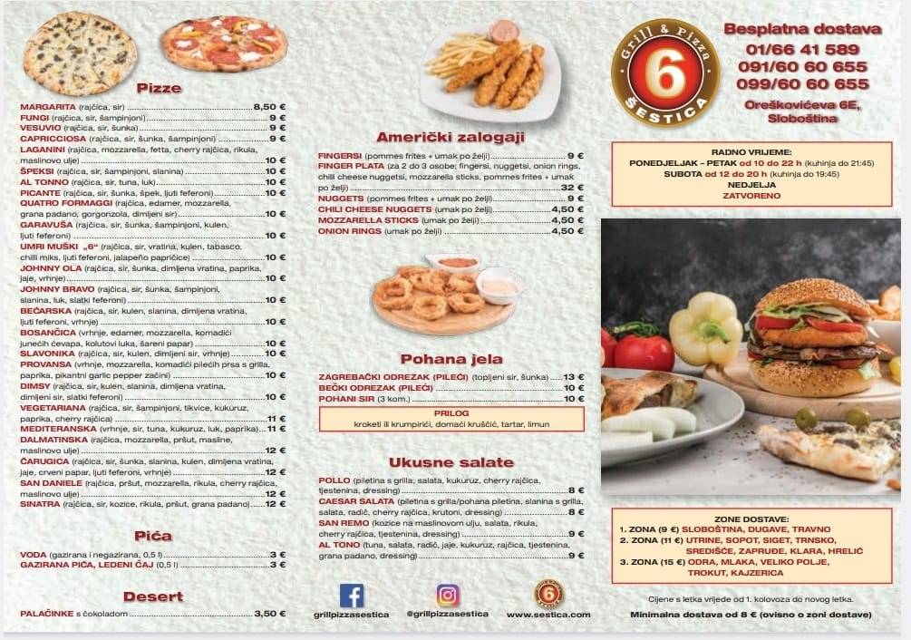 Menu di Šestica 