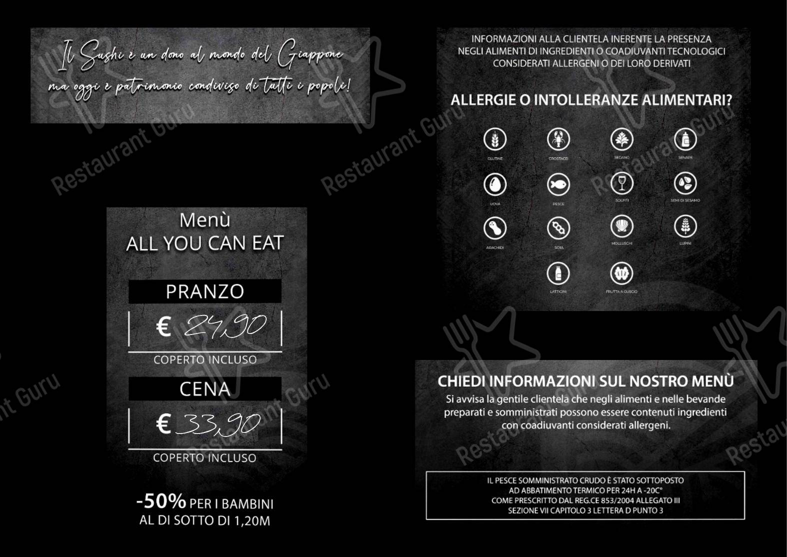 Menu per Shami Sushi in Oria