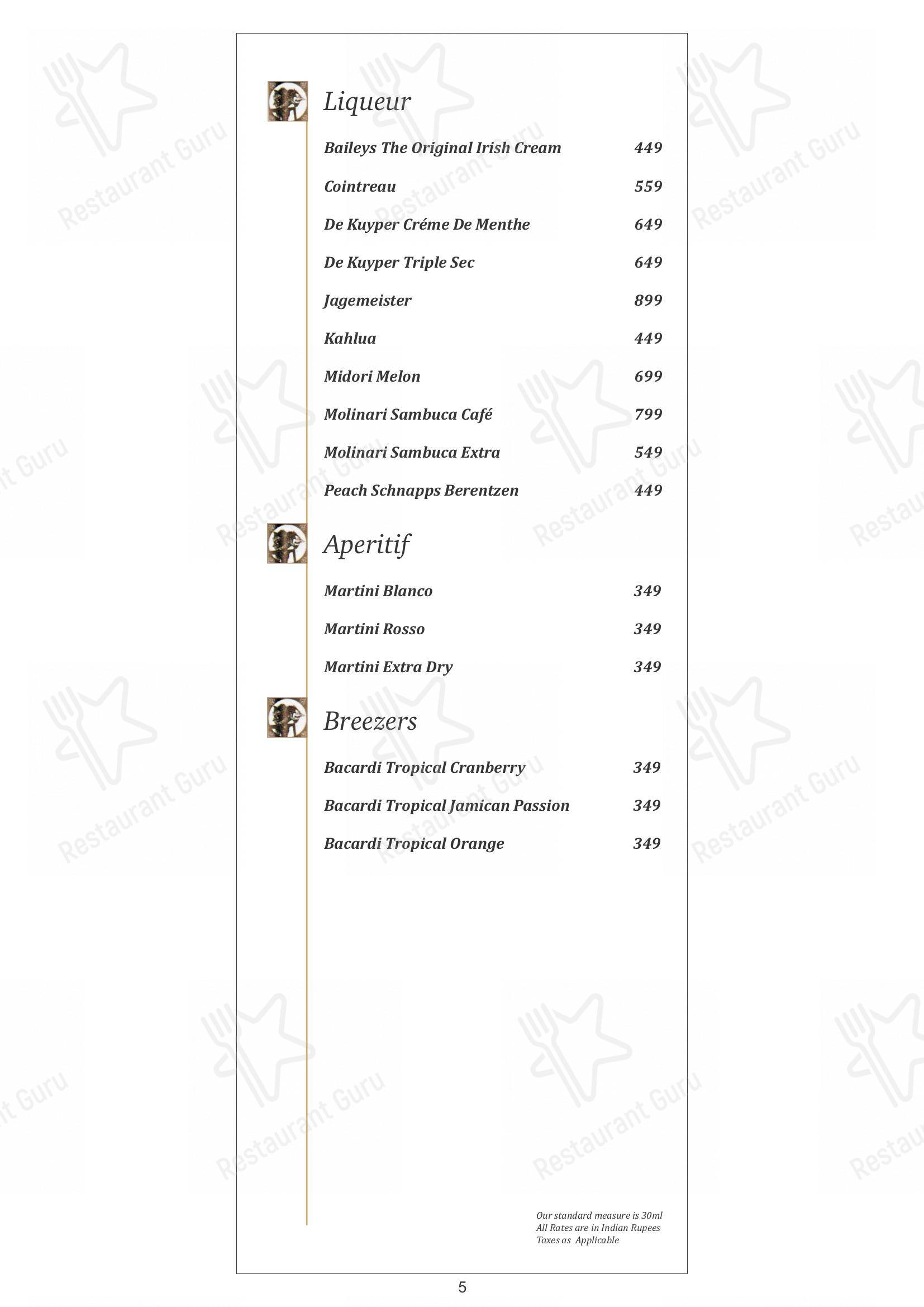 Shebestan - Sterlings Mac - Menu