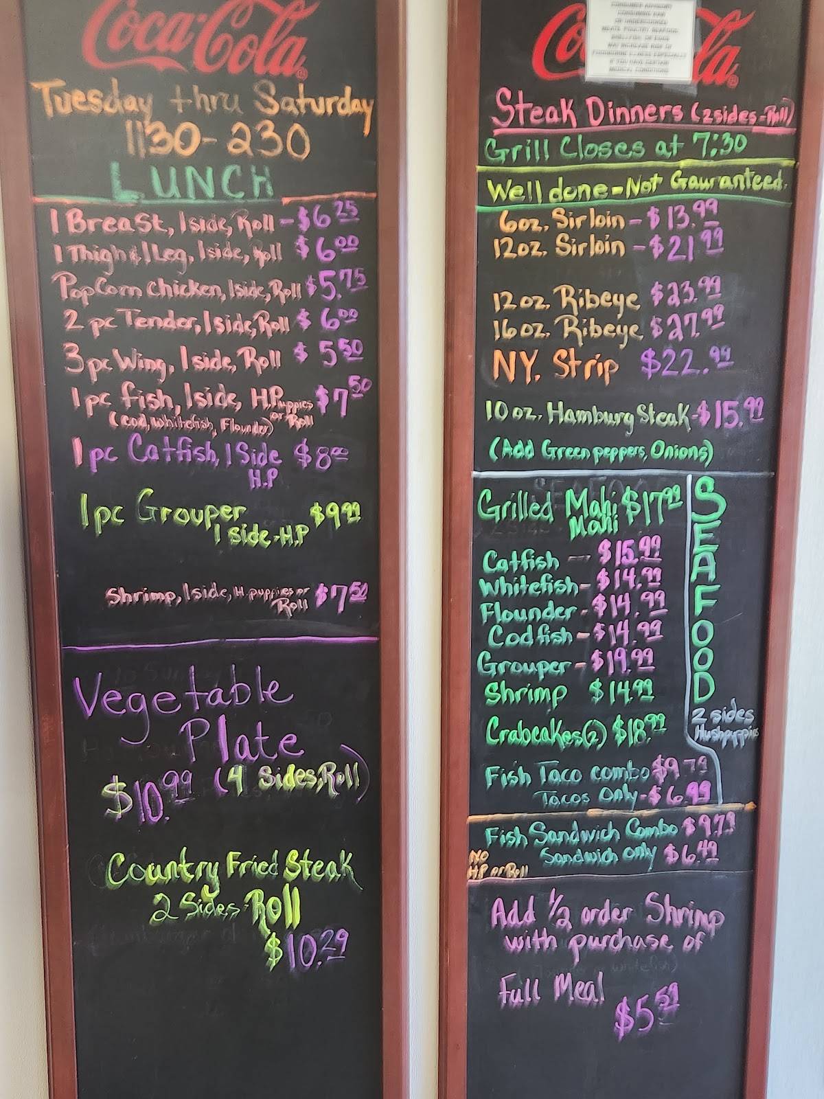 Menu at Sherry & JP's Chicken House restaurant, Mountain City, 693 S