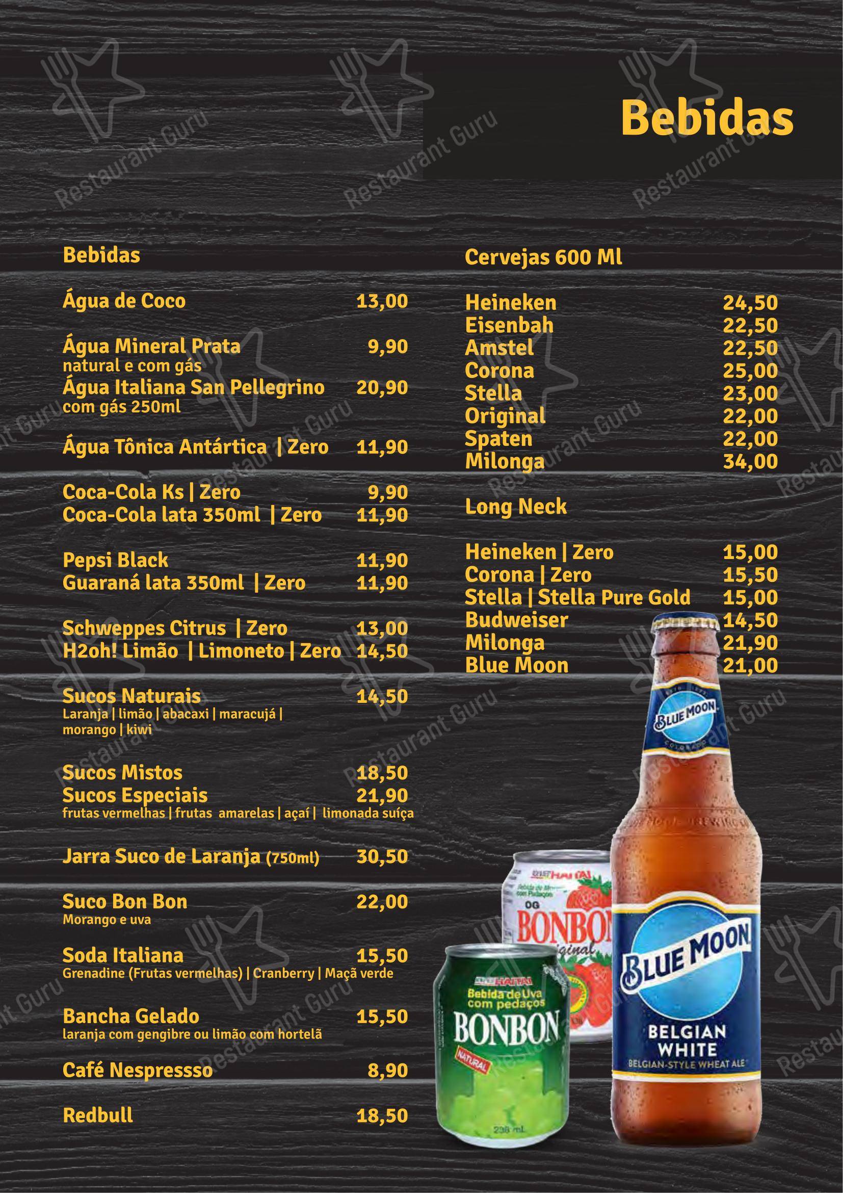 Shinryu - Menu