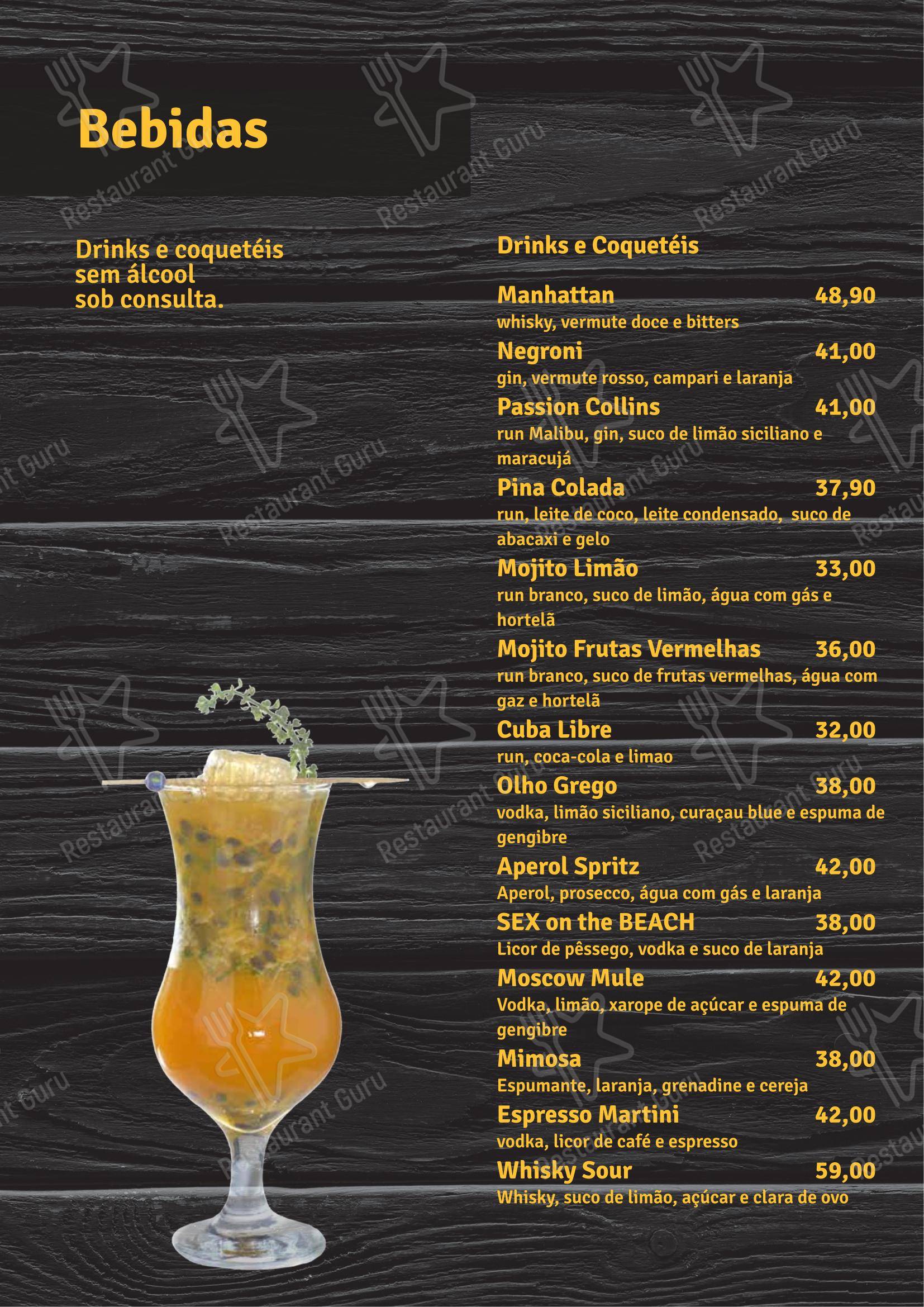 Shinryu - Menu