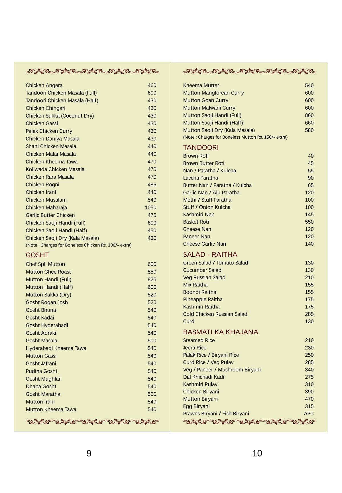 Signature Fine Dining Seafood Restaurant Banquets In Viman Nagar menu