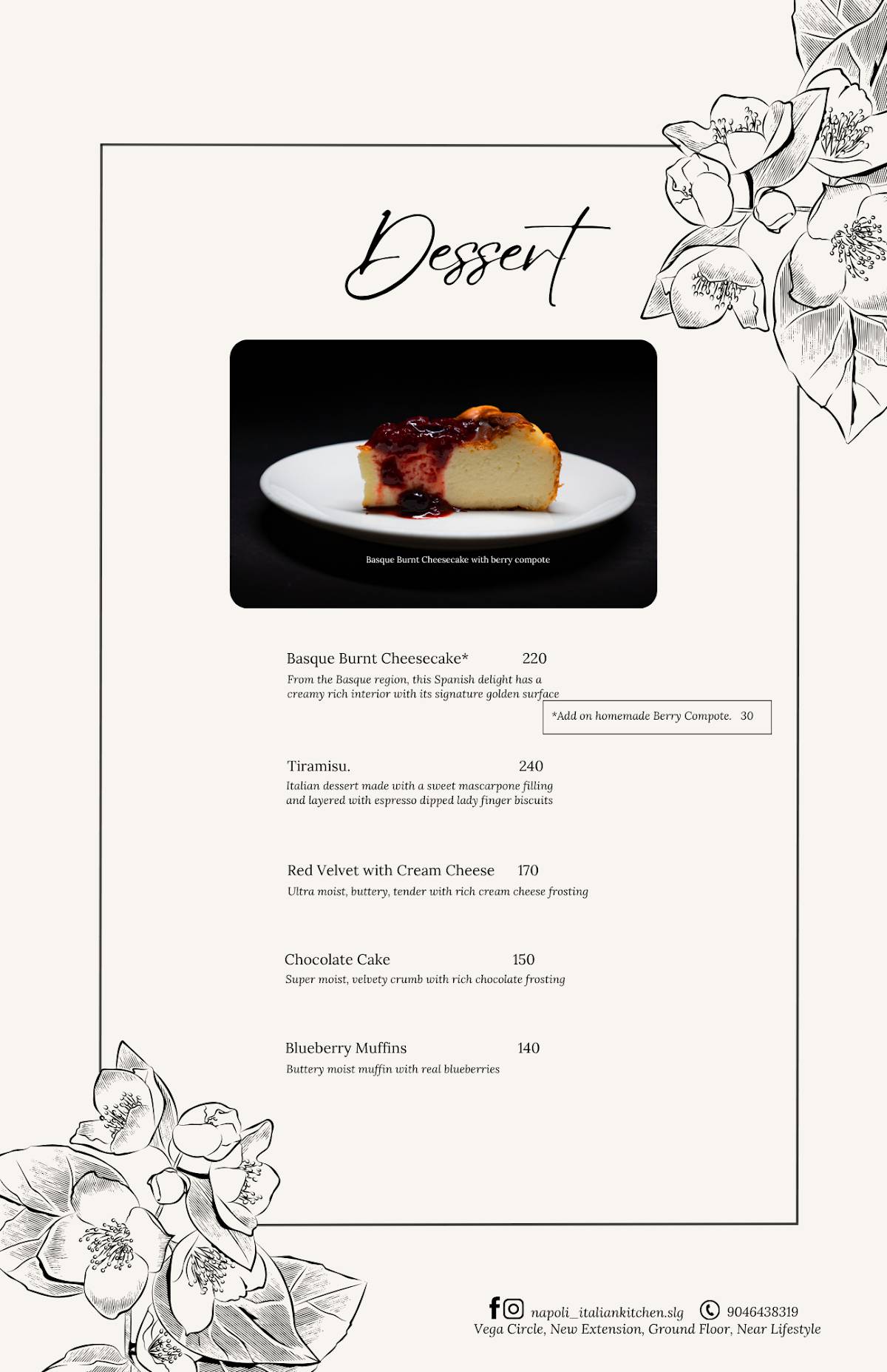 Napoli menu