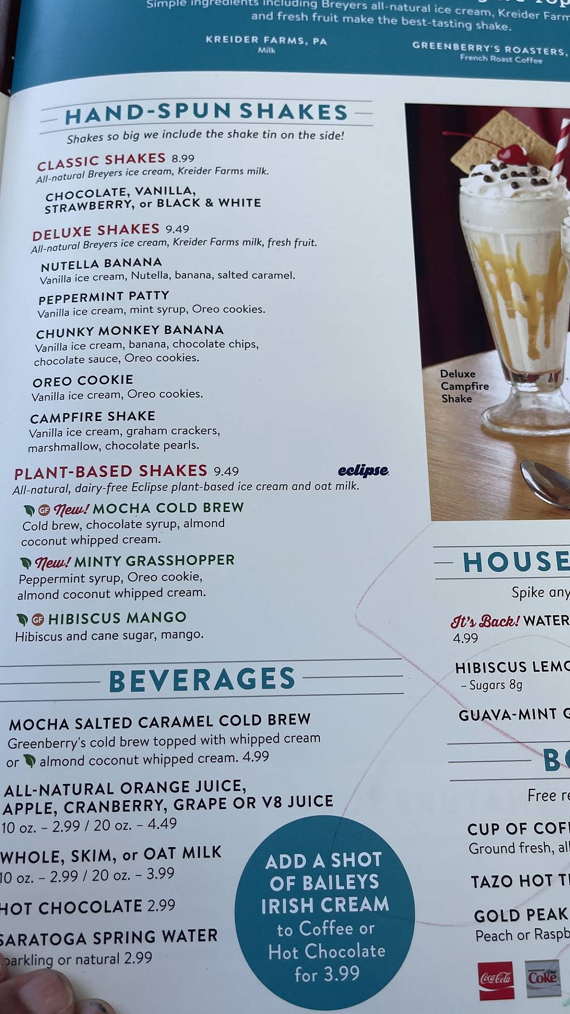 Menu at Silver Diner restaurant, Rockville, Rockville Pike