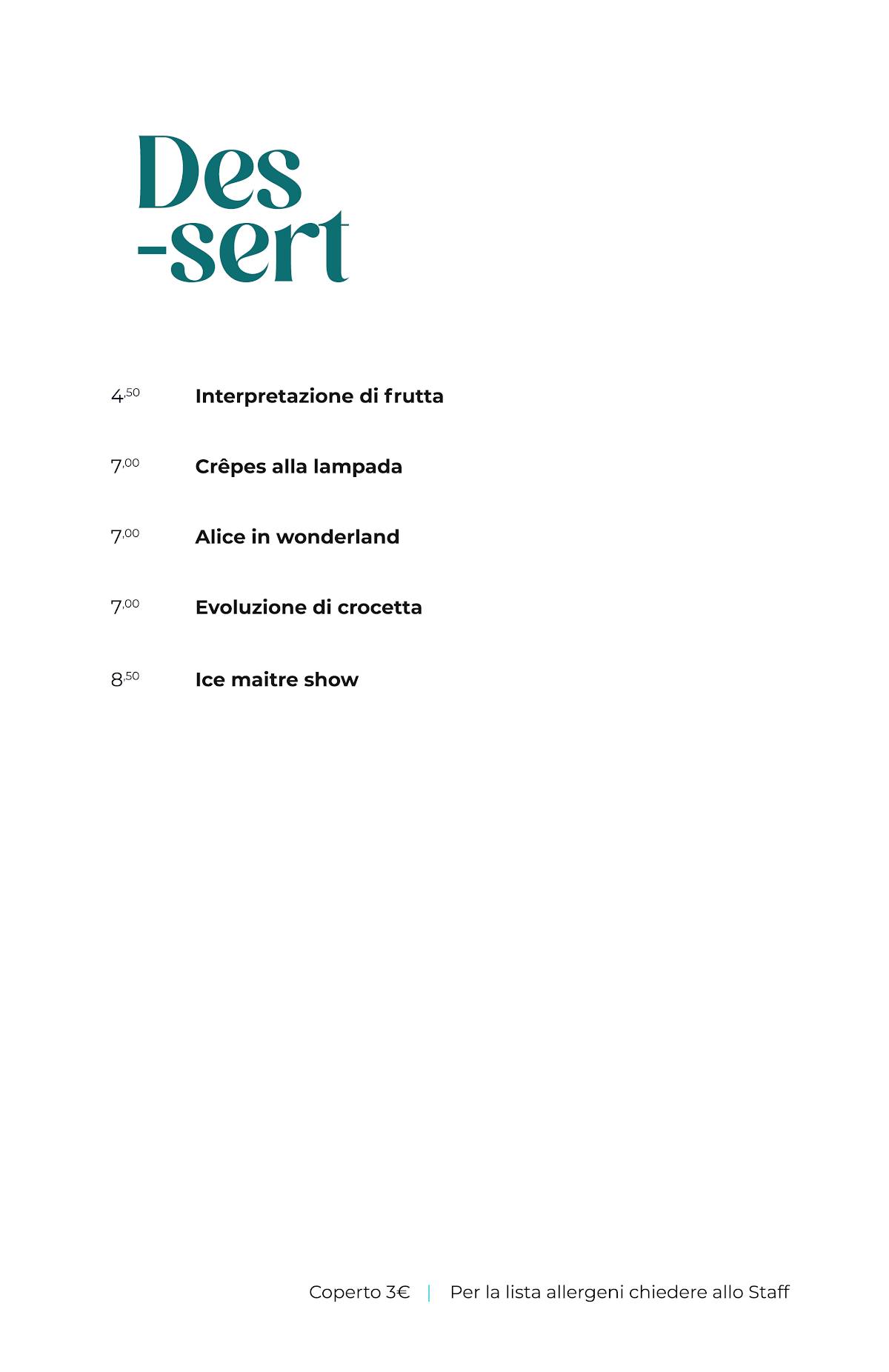 Menu di Simposio - Mare e Vini 