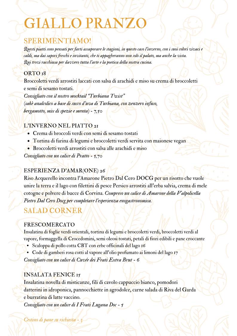 Menu di Caffetteria Pasticceria Bistrot La Fenice 