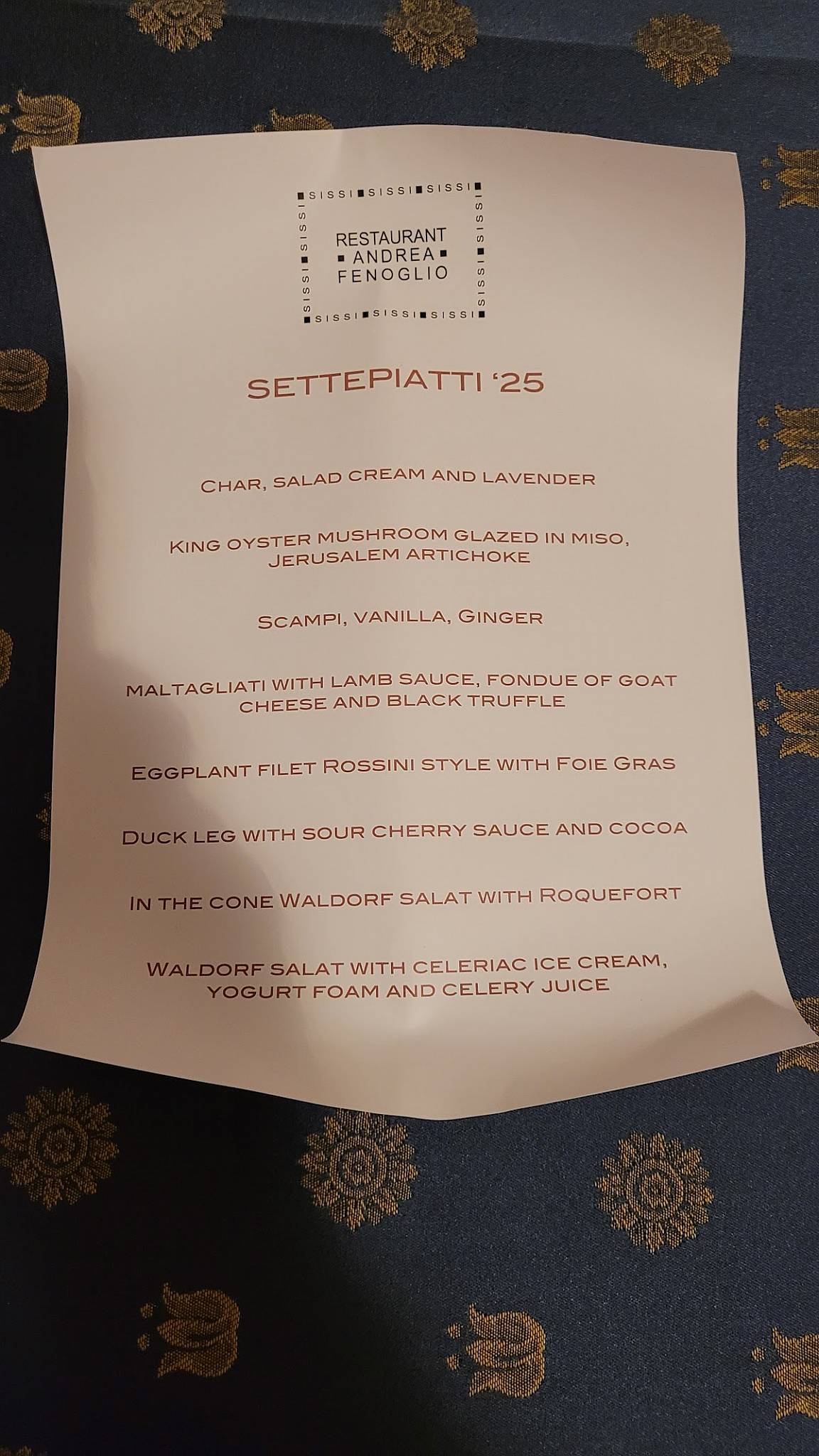 Menu di Sissi 