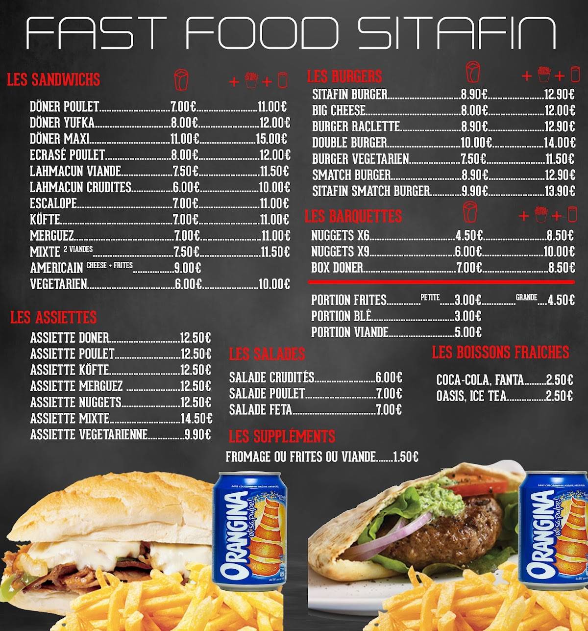Menu de Sitafin