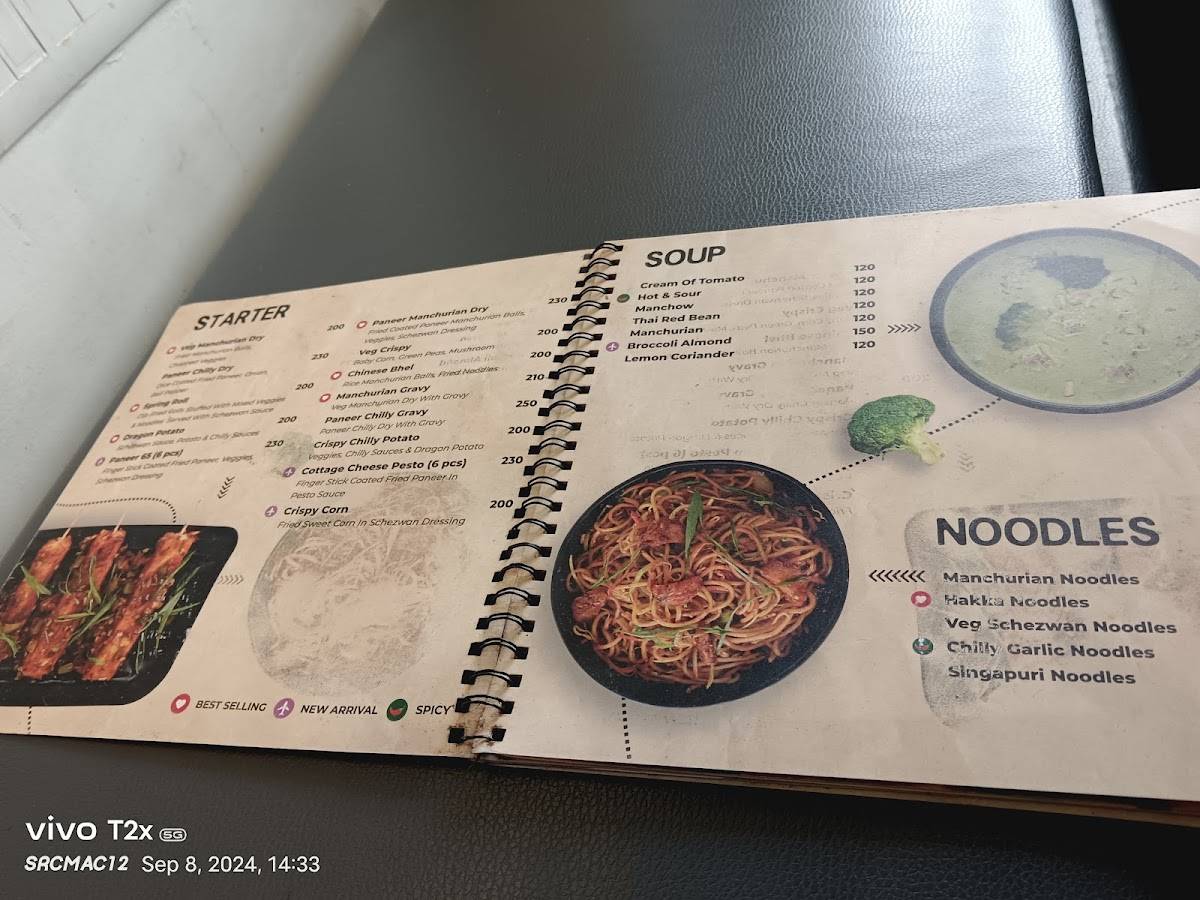 Size Zero Cafe menu