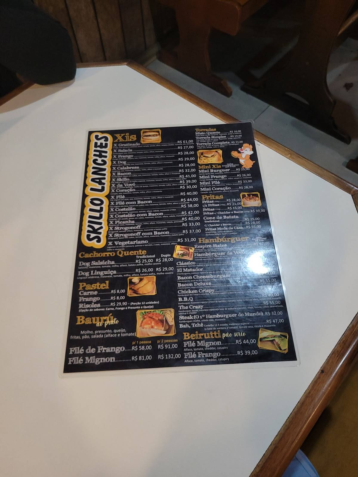 Skillo Lanches cardápio