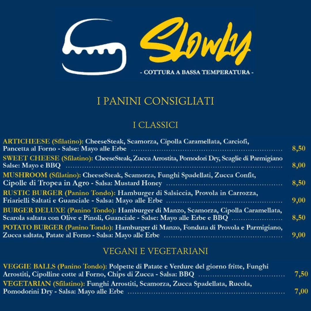 Menu di Slowly 