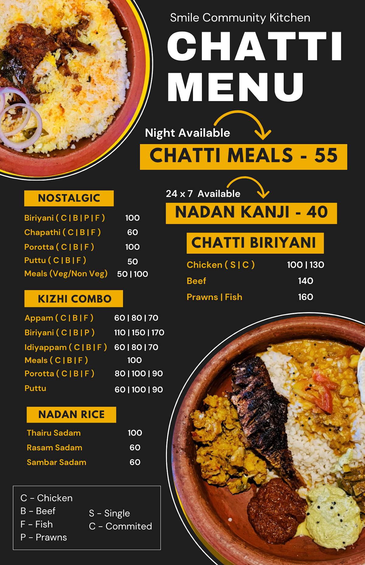 Smile Community Kitchen Smile Music & Food Cafe menu