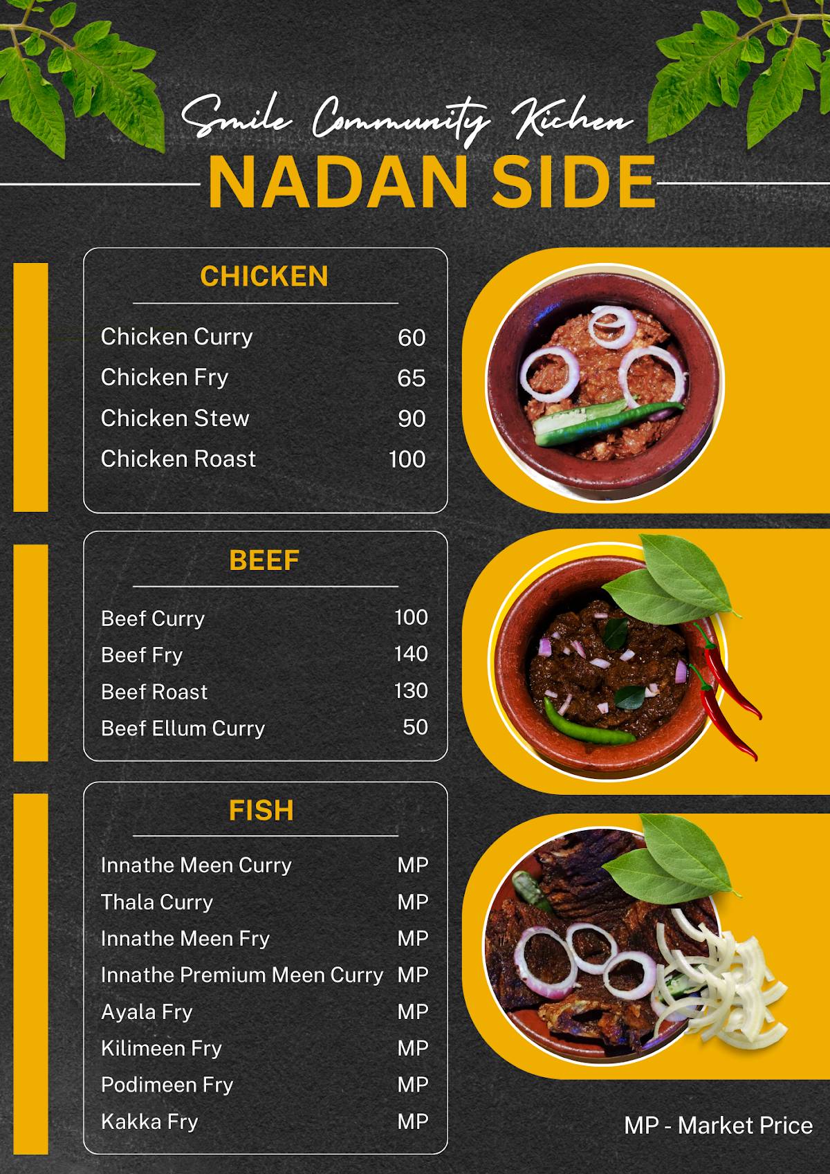 Smile Community Kitchen Smile Music & Food Cafe menu