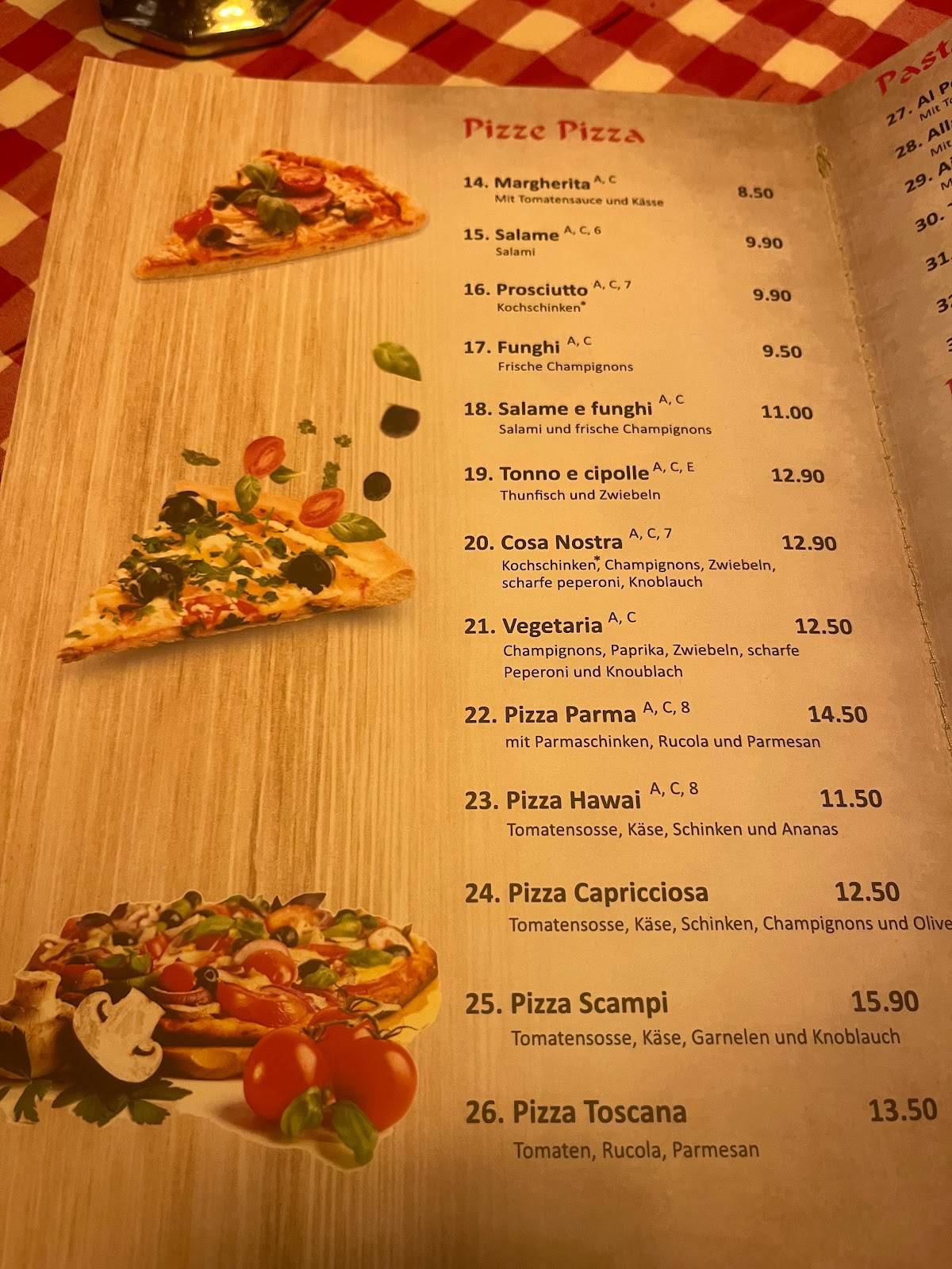 Menu de Jeton's Ristorantino