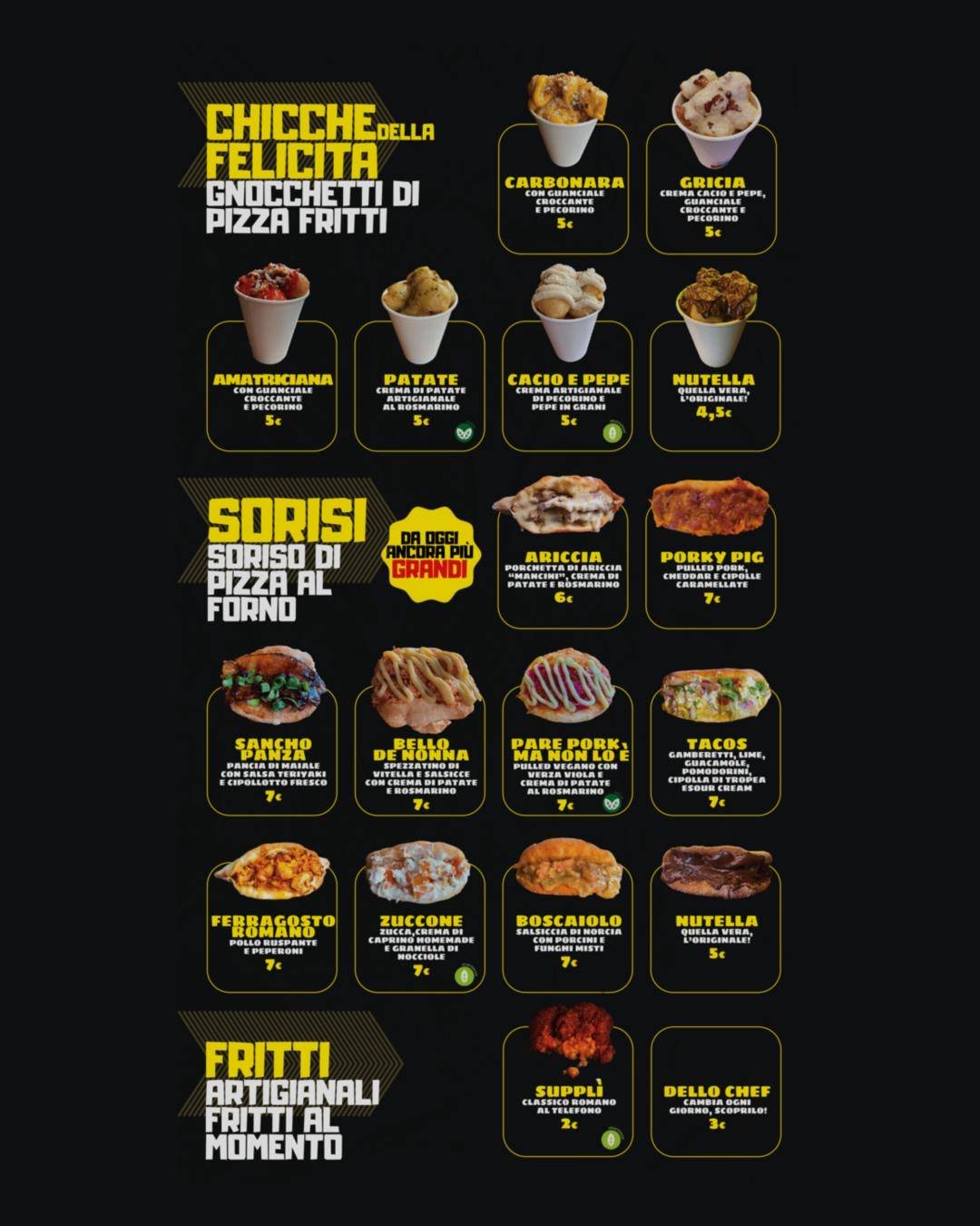 Menu di Sorisi 