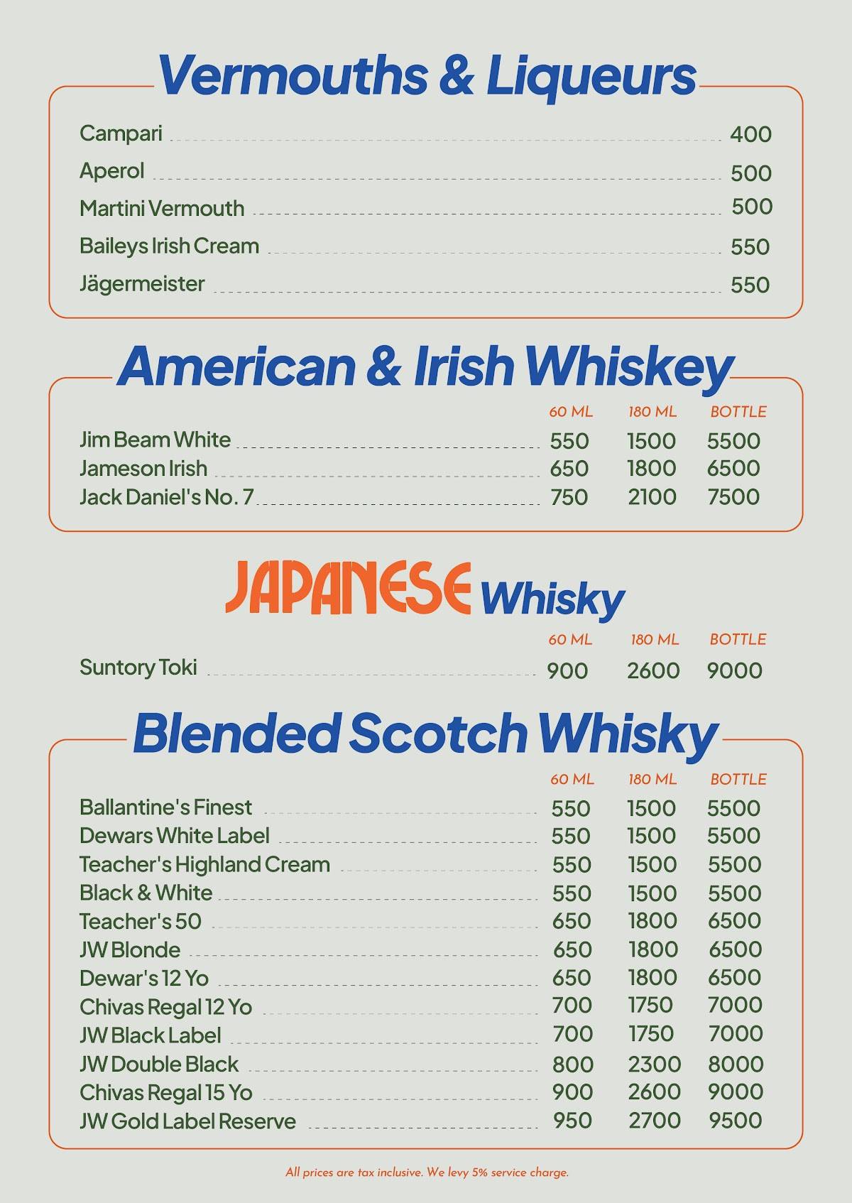 Soul Bistro & Lounge menu