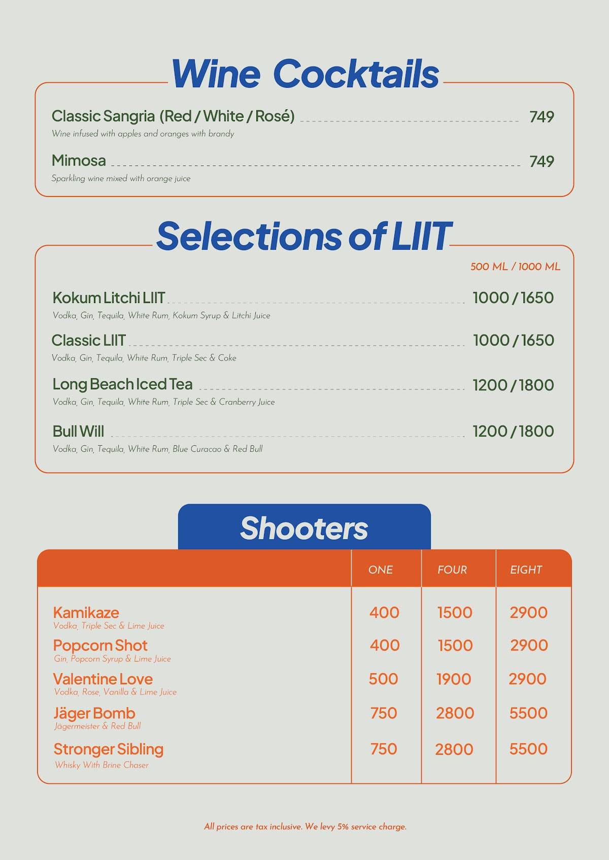 Soul Bistro & Lounge menu