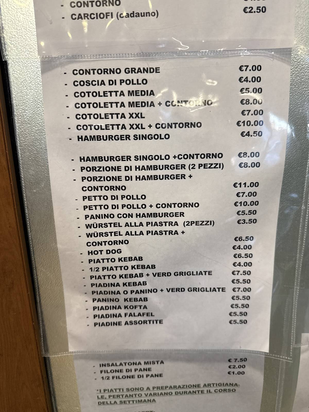 Menu di Speedy Pizza da Rosa 