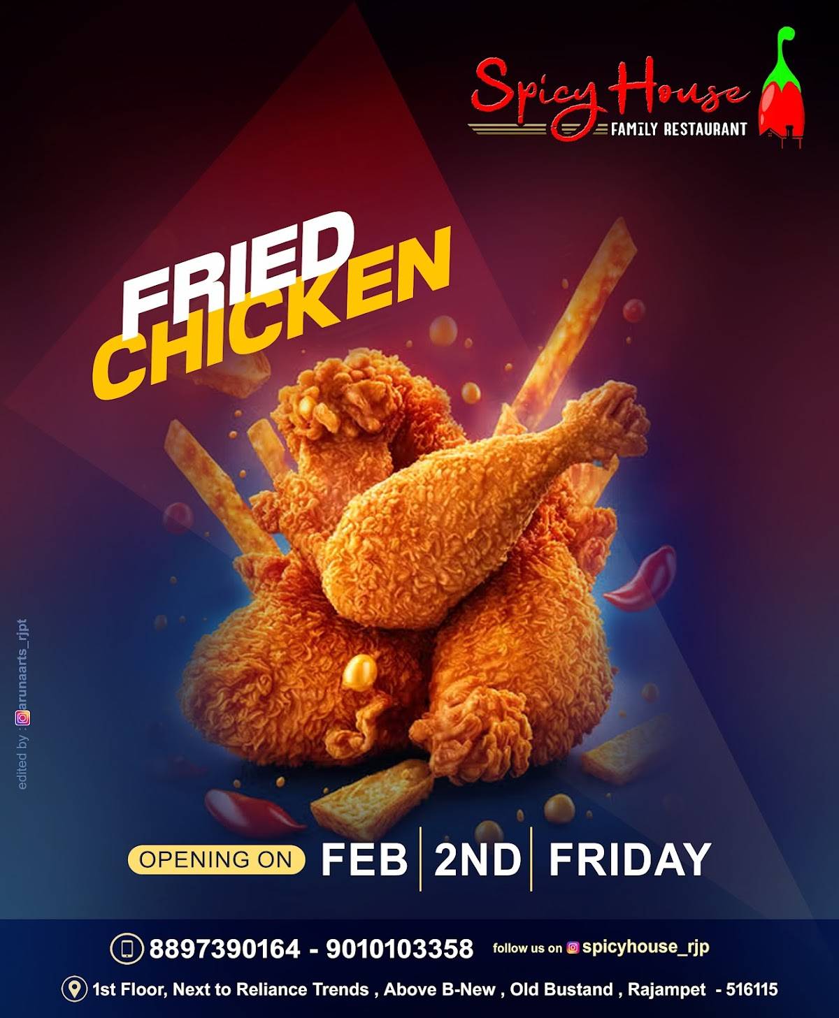 Spicy House Family Restaurant Rajampeta menu