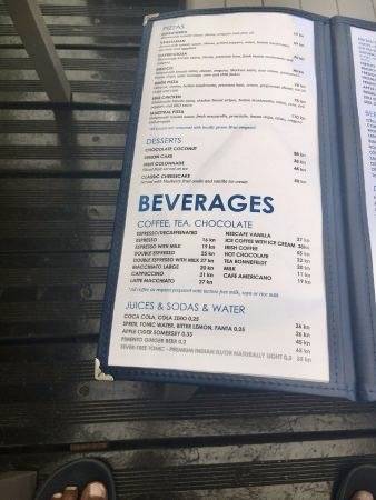 Menu di Splash Beach Bar & Restaurant 