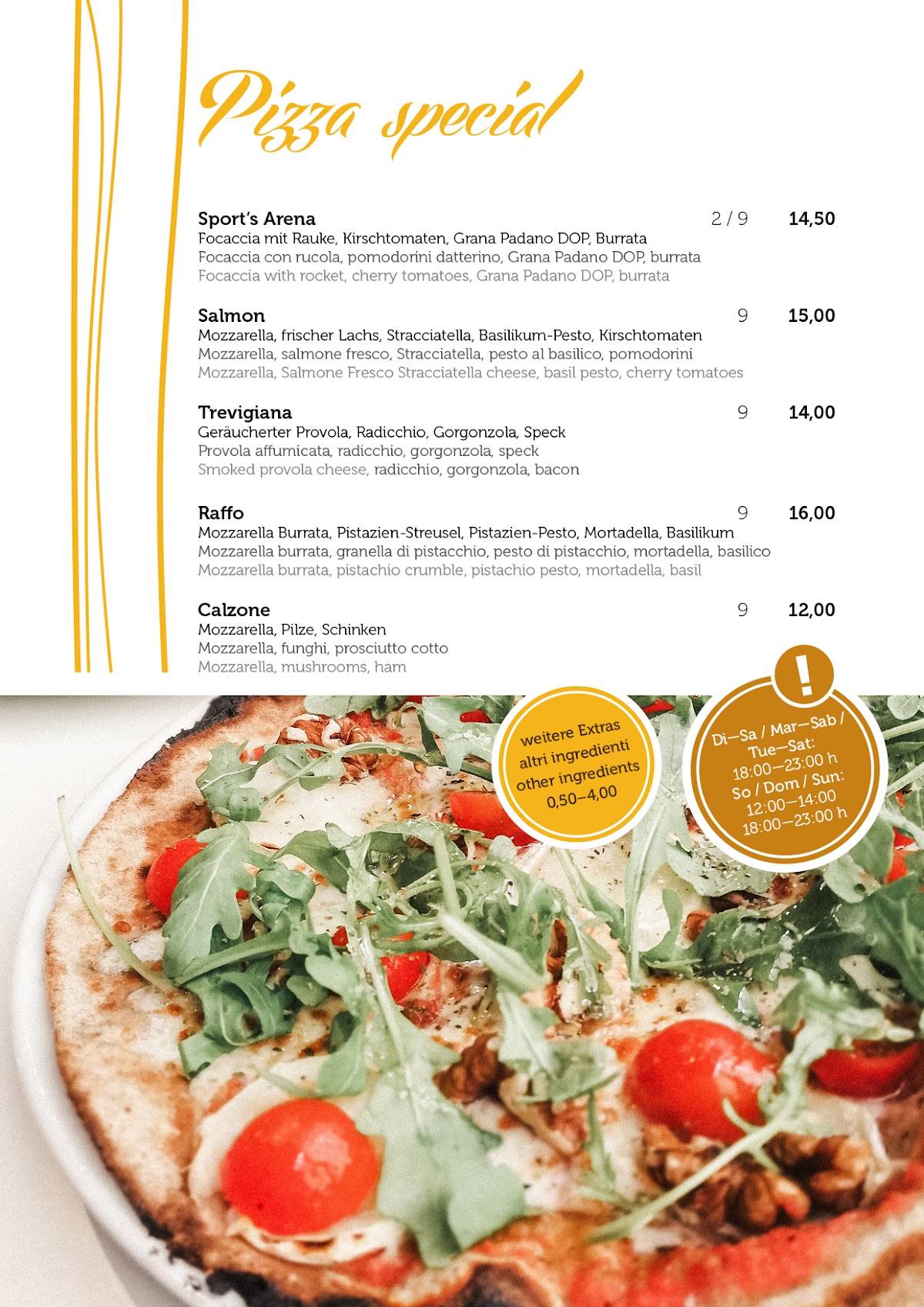 Menu di Sport's Arena 