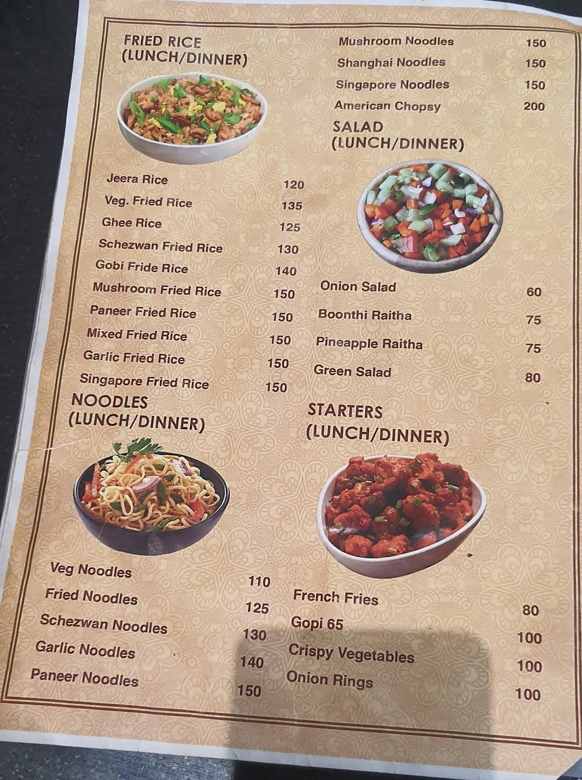 Menu at Sri Madhuram Pure Vegetarian Restaurant, Tenkasi, Tenkasi