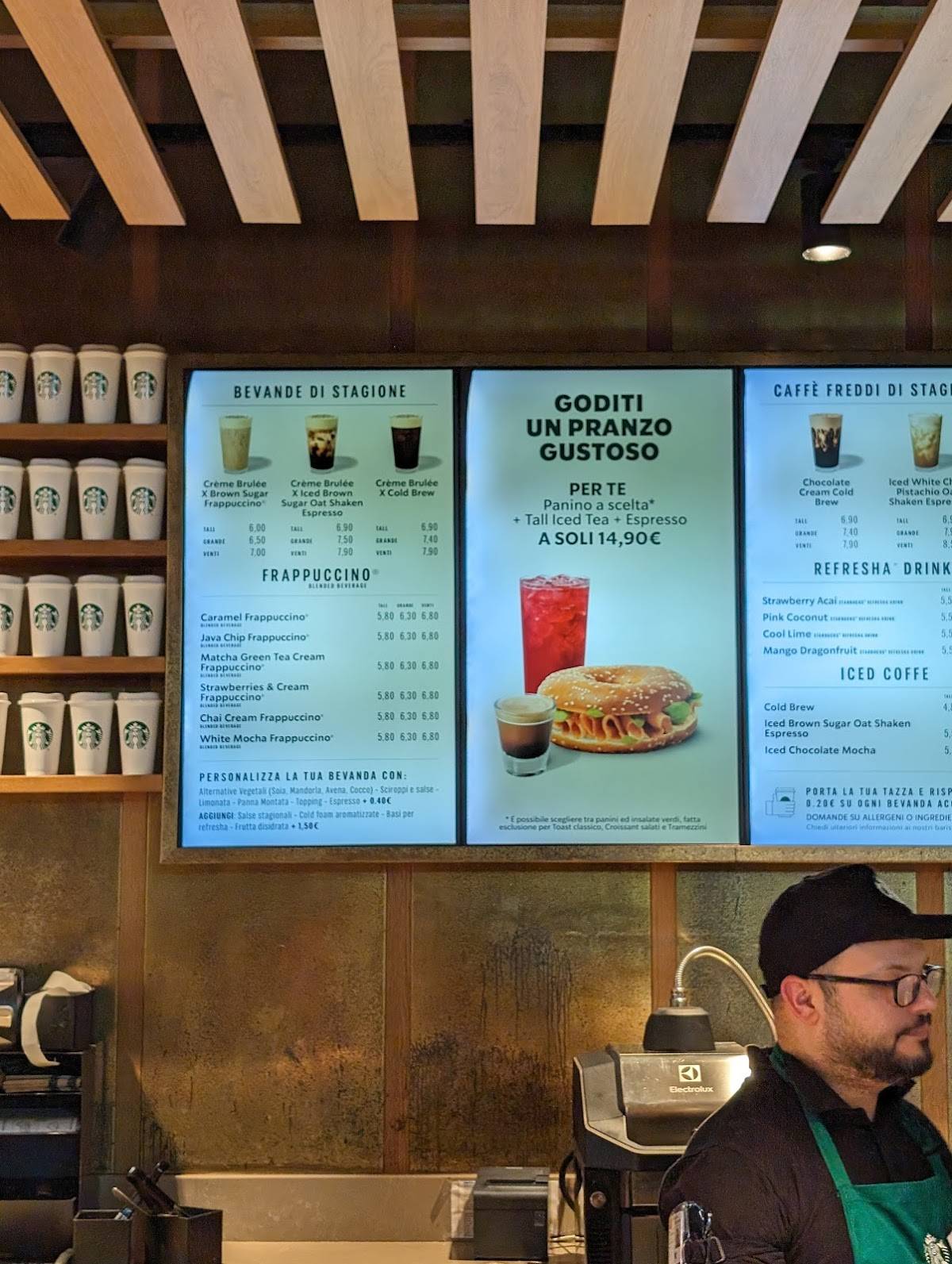 Menu de Starbucks - Milano Malpensa T1