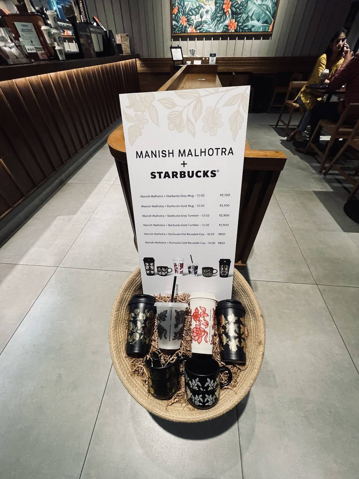 Starbucks menu