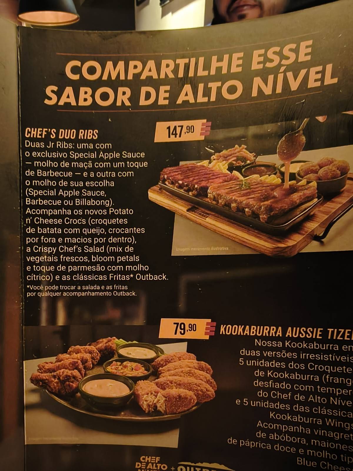 Outback Steakhouse cardápio