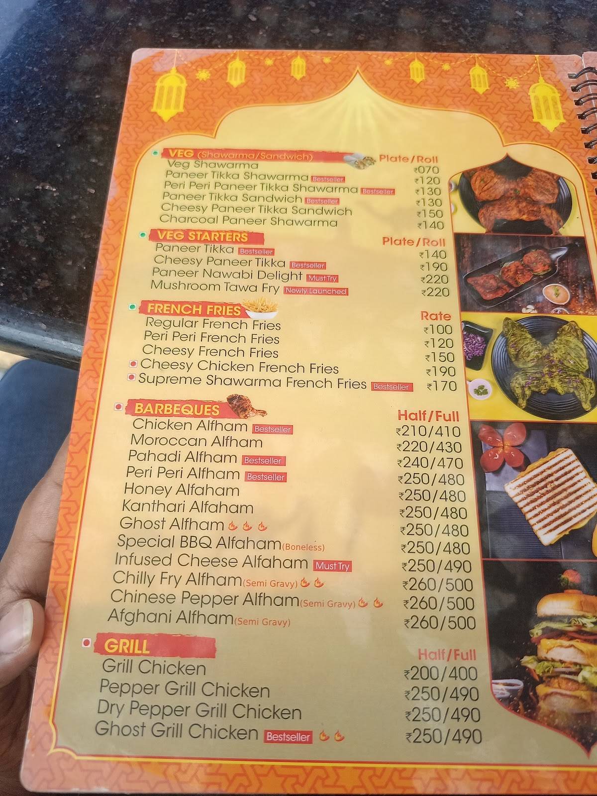 Street Arabiya Podanur menu
