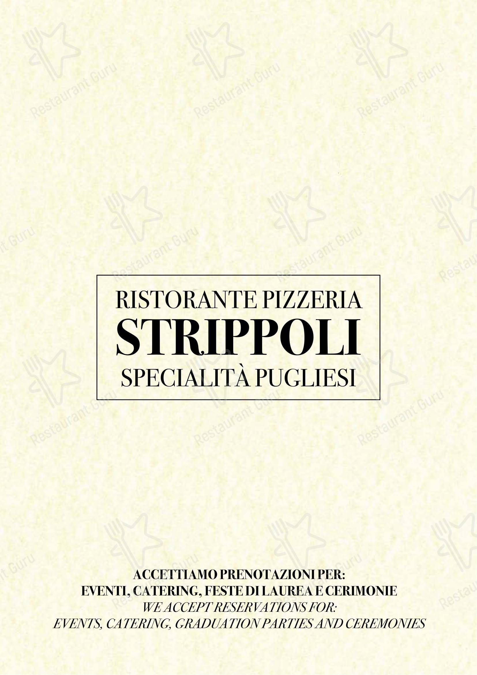Menu di Strippoli Milano - Menu