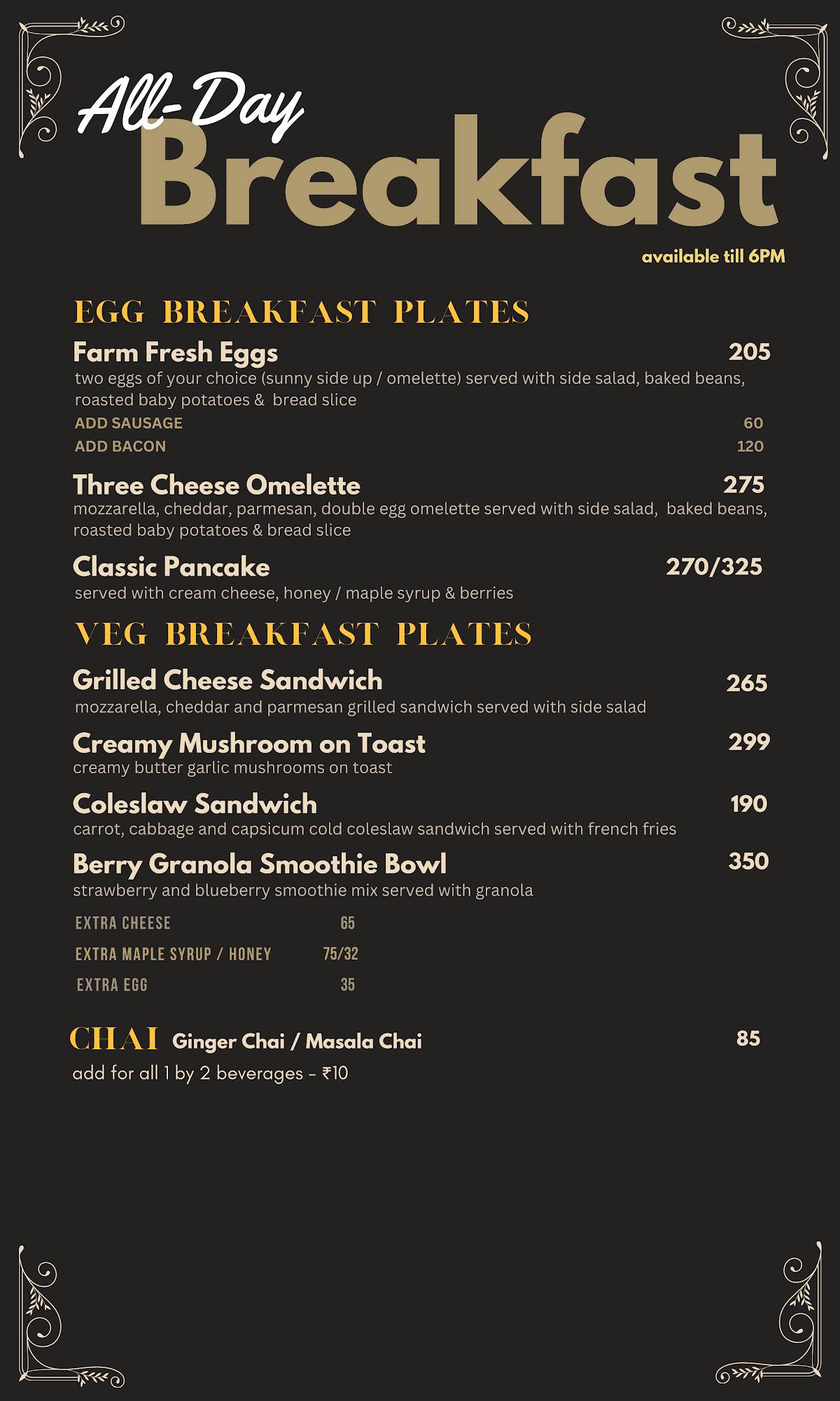 SuBakes - Wood Fired Pizzeria menu