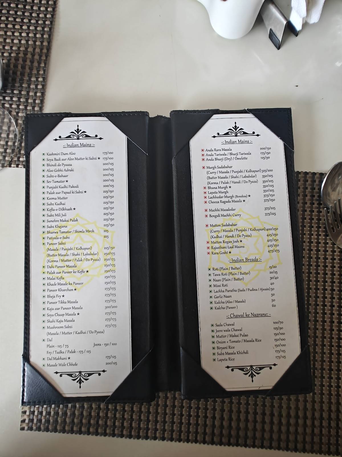 Sudarshan Restaurant menu