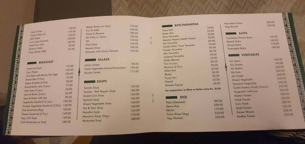 Surichi Restaurant menu