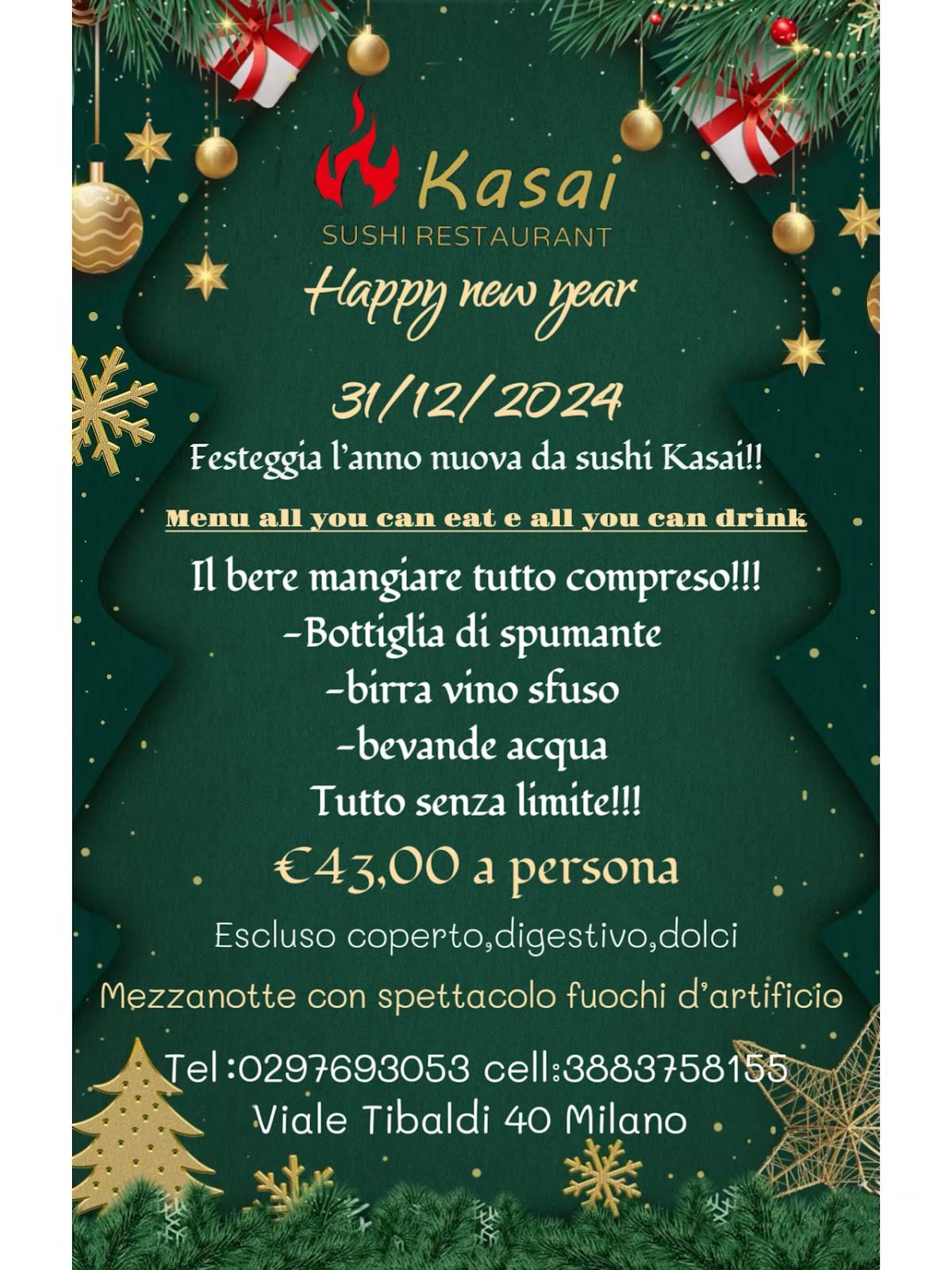 Menu di Sushi Kasai 
