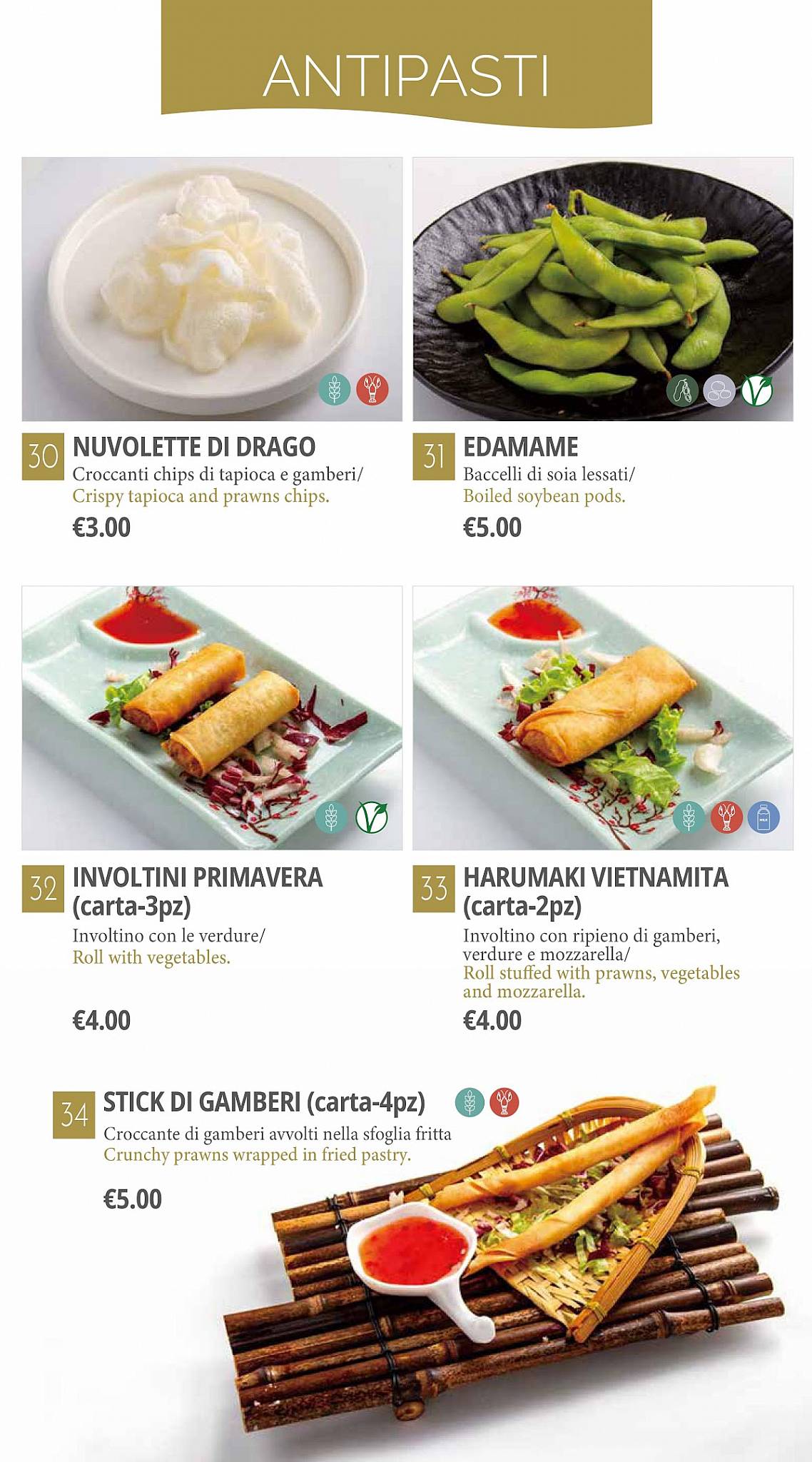 Menu di Sushi One Superior - Mantova 