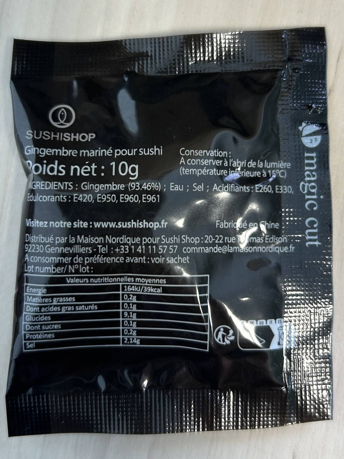 Menu di Sushi Shop Fribourg 