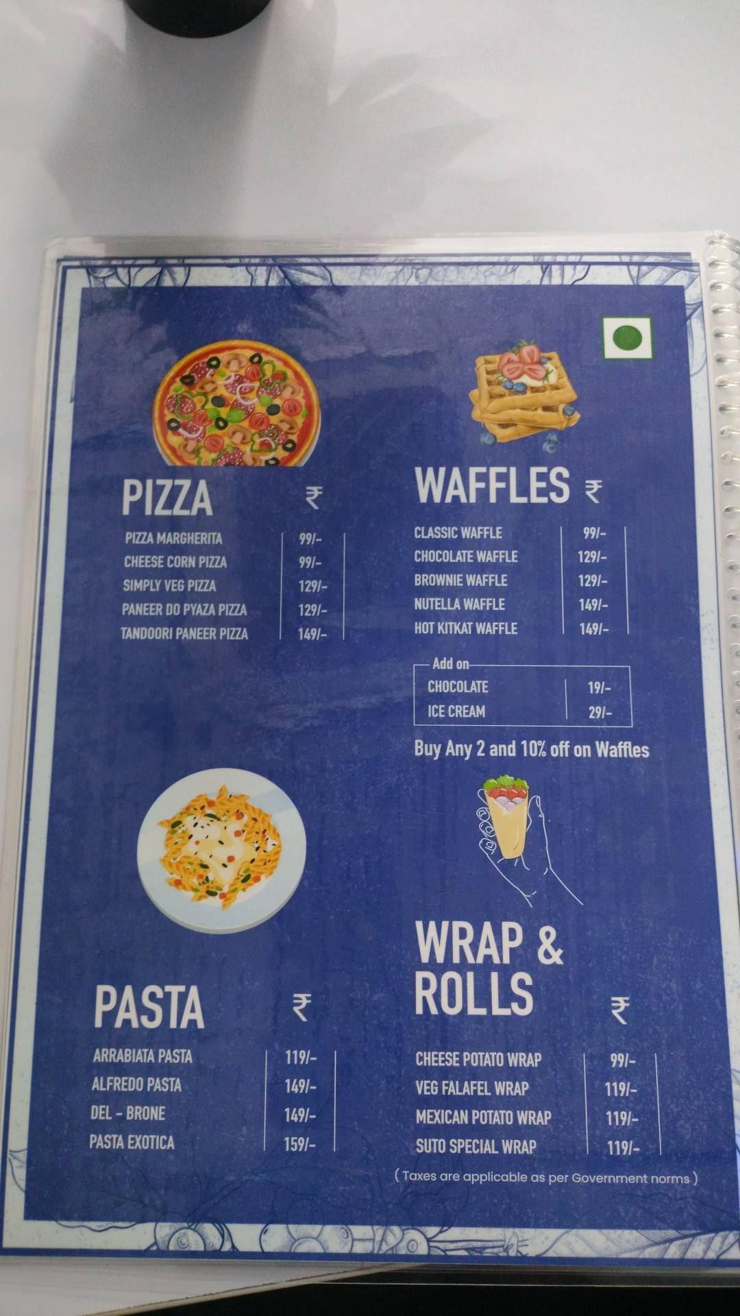 Suto Cafe menu