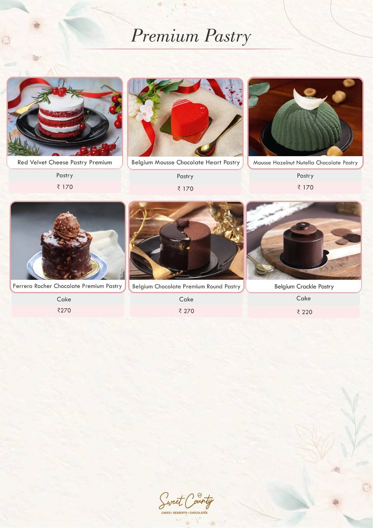 Sweet County Dombivli menu