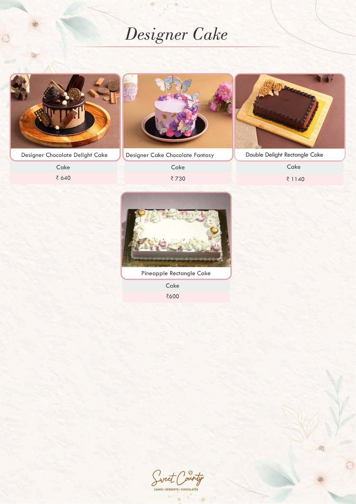 Sweet County Dombivli menu
